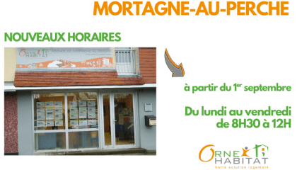 Agence de Mortagne-au-Perche : nouveaux horaires