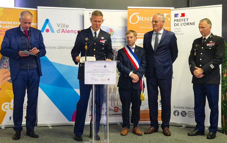 Cérémonie de la première pierre de la future caserne de gendarmerie Alencon