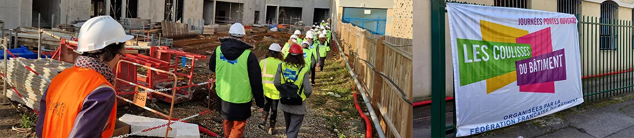 Visite du chantier du collège Racine à Alençon